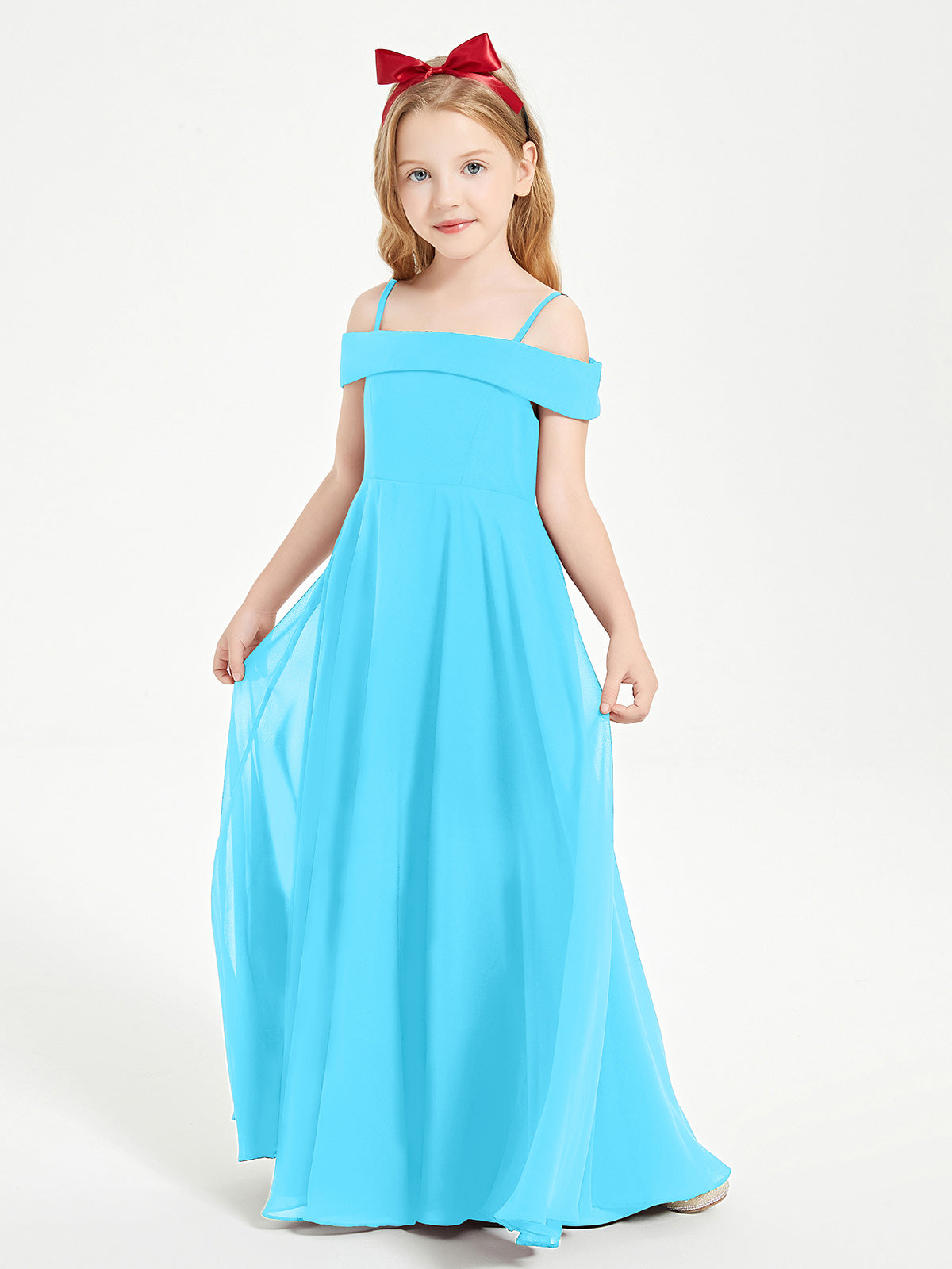 Off-the-Shoulder Dresses for Stylish Junior Bridesmaids Pool